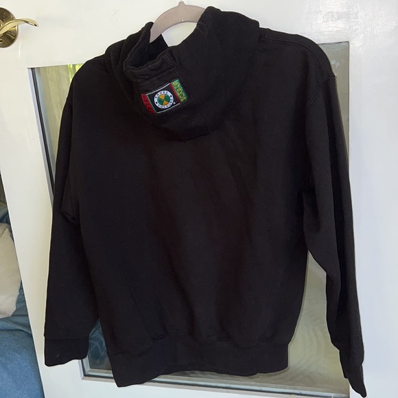 Tupac Shakur Black Cross Colours Hoodie - Picture 3 of 4